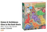 Gieten + schilderen glow in the dark dino’s-Huismerk - Lobbes