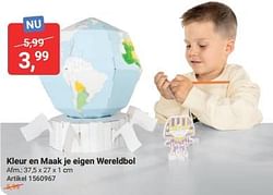 Kleur en maak je eigen wereldbol