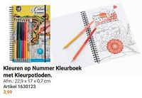 Kleuren op nummer kleurboek met kleurpotloden-Huismerk - Lobbes