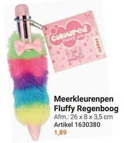 Meerkleurenpen fluffy regenboog