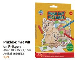 Prikblok met vilt en prikpen