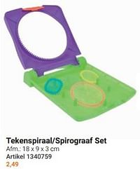 Tekenspiraal-spirograaf set-Huismerk - Lobbes