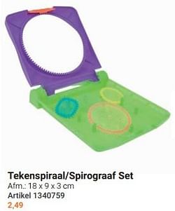 Tekenspiraal-spirograaf set