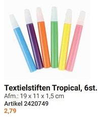 Textielstiften tropical-Huismerk - Lobbes