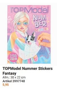 Topmodel nummer stickers fantasy-Huismerk - Lobbes