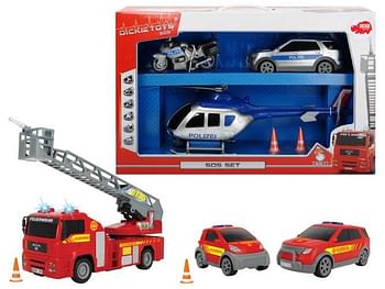 Promoties Set van 3 voertuigen brandweer/politie - Dickie - Geldig van 02/10/2017 tot 26/11/2017 bij Maxi Toys