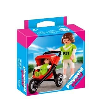 Promoties Moeder met buggy - Playmobil - Geldig van 02/10/2017 tot 26/11/2017 bij Maxi Toys