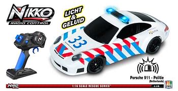 Promoties Nikko 1:16 Porsche 911 Nederlandse Politie - Nikko - Geldig van 21/10/2017 tot 10/12/2017 bij ToyChamp