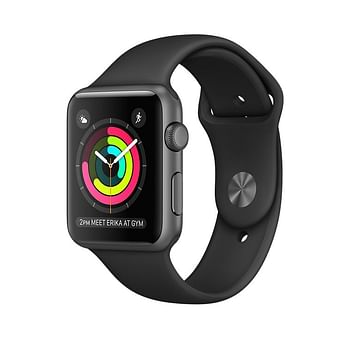 Promoties Apple Watch Series 1 Space Grey/Black 38mm - Apple - Geldig van 12/10/2018 tot 31/12/2018 bij Selexion