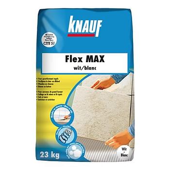 Promotions Knauf tegellijm 'Flex Max' wit 5 kg - Knauf - Valide de 01/01/2019 à 31/01/2019 chez BricoPlanit