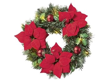 Promoties MELINERA® LED-kerstkrans (rode kerststerren) - Kerstversiering - Melinera - Geldig van 28/01/2019 tot 02/02/2019 bij Lidl