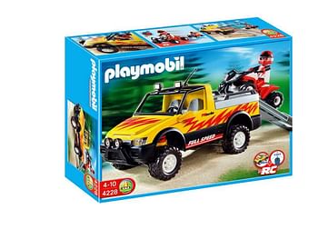 Promoties 4228 Pick-up met rode quad - Playmobil - Geldig van 02/01/2019 tot 20/01/2019 bij ToyChamp