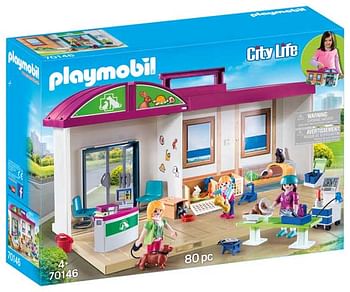 Promoties 70146 Meeneem dierenkliniek - Playmobil - Geldig van 08/07/2019 tot 02/08/2019 bij ToyChamp