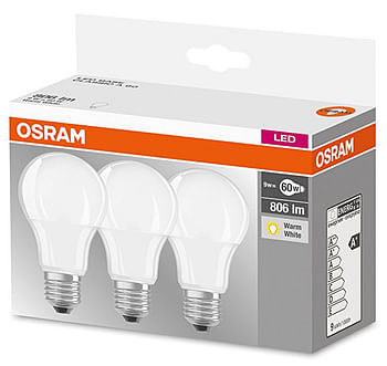 Promoties Led Lamp Osram Classic Set 3 Stuks E27 9.5w 806umen - Osram - Geldig van 23/07/2019 tot 19/08/2019 bij Zelfbouwmarkt