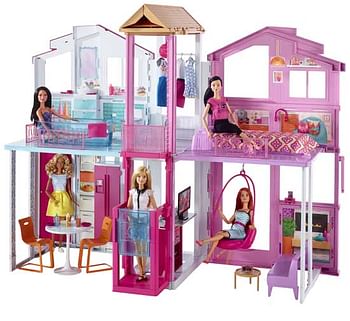 Aanbiedingen Barbie Malibu Townhouse - Barbie - Geldig van 07/12/2019 tot 01/01/2020 bij ToyChamp