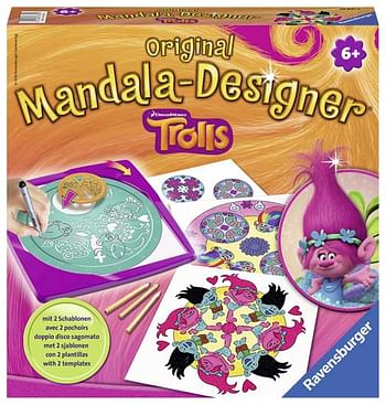 Aanbiedingen Trolls Mandala 2-in-1 - Ravensburger - Geldig van 07/12/2019 tot 01/01/2020 bij ToyChamp