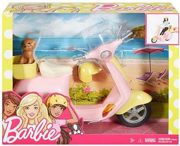 Aanbiedingen Barbie Scooter met puppy en helm - Barbie - Geldig van 07/12/2019 tot 01/01/2020 bij ToyChamp