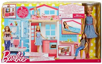 Aanbiedingen Barbie Twee verdiepingen Huis - Barbie - Geldig van 07/12/2019 tot 01/01/2020 bij ToyChamp