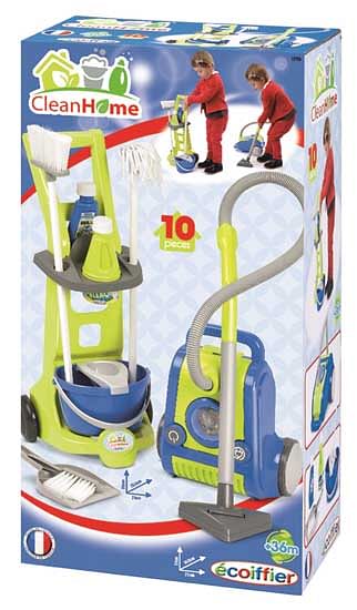 Aanbiedingen Clean Home schoonmaakwagentje met speelstofzuiger - Ecoiffier - Geldig van 07/12/2019 tot 01/01/2020 bij ToyChamp
