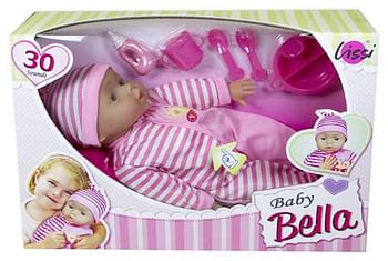 Aanbiedingen Baby Bella pop met 24 geluiden en eetsetje - Lissi Dolls - Geldig van 07/12/2019 tot 01/01/2020 bij ToyChamp