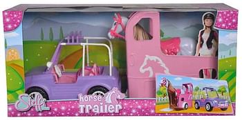 Aanbiedingen Steffi Horse Trailer 4x4 met paardaanhangwagen - Steffi Love - Geldig van 07/12/2019 tot 01/01/2020 bij ToyChamp