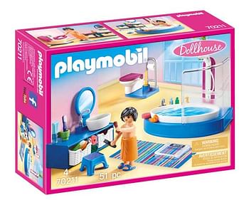 Aanbiedingen 70211 Badkamer met ligbad - Playmobil - Geldig van 07/12/2019 tot 01/01/2020 bij ToyChamp