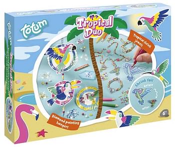 Aanbiedingen Tropical 2-in-1 Creativity Set - Totum - Geldig van 07/12/2019 tot 01/01/2020 bij ToyChamp