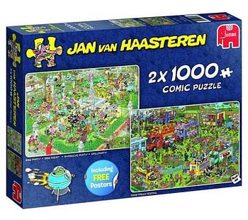 Aanbiedingen Jan van Haasteren Food Festival 2-in-1 1000 stukje - Jumbo - Geldig van 07/12/2019 tot 01/01/2020 bij ToyChamp