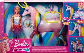 Aanbiedingen Barbie Dreamtopia Magische Eenhoorn - Barbie - Geldig van 07/12/2019 tot 01/01/2020 bij ToyChamp
