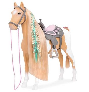 Aanbiedingen Buki Our Generation Paard Beige en Wit 51 cm - Buki - Geldig van 07/12/2019 tot 01/01/2020 bij ToyChamp
