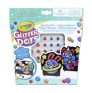 Aanbiedingen Glitter Dots Glitter Mozaïeken - Crayola - Geldig van 07/12/2019 tot 01/01/2020 bij ToyChamp
