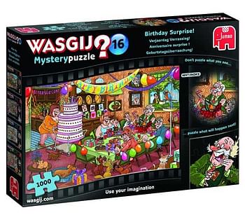Aanbiedingen Wasgij Mystery 16 Verjaardag Verrassing! 1000st - Jumbo - Geldig van 07/12/2019 tot 01/01/2020 bij ToyChamp