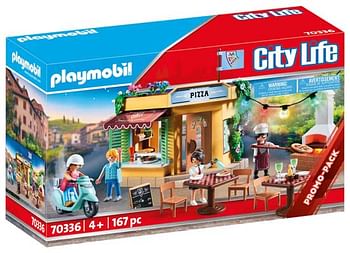 Aanbiedingen 70336 Pizzeria met terras - Playmobil - Geldig van 02/01/2020 tot 02/02/2020 bij ToyChamp