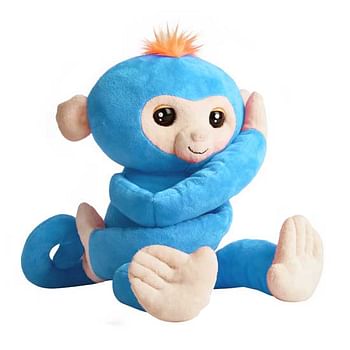 Aanbiedingen Fingerlings Hugs blauwe knuffelaap Boris - Wowwee - Geldig van 02/01/2020 tot 02/02/2020 bij ToyChamp