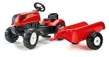 Aanbiedingen Power Master tractor met openende motorkap en trailer - Falk - Geldig van 14/03/2020 tot 05/04/2020 bij ToyChamp