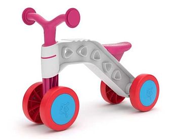 Aanbiedingen ItsyBitsy loopfietsje met 4 wielen wit/roze - Chillafish - Geldig van 16/05/2020 tot 31/05/2020 bij ToyChamp