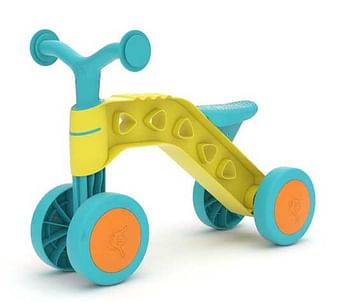 Aanbiedingen ItsyBitsy loopfietsje met 4 wielen geel/blauw - Chillafish - Geldig van 30/05/2020 tot 21/06/2020 bij ToyChamp