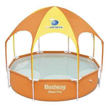 Aanbiedingen Steel Pro framezwembad met UV canopy - BestWay - Geldig van 27/06/2020 tot 26/07/2020 bij ToyChamp