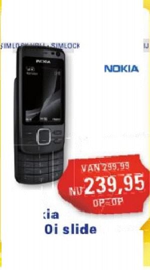 Aanbiedingen Nokia slide - Nokia - Geldig van 26/07/2010 tot 29/08/2010 bij T For Telecom