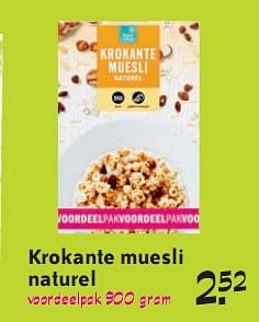 Aanbiedingen Krokante muesli naturel - Huismerk - Super de Boer - Geldig van 16/08/2010 tot 12/09/2010 bij Super De Boer