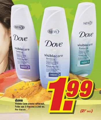 Aanbiedingen Visible care creme siftwash - Dove - Geldig van 24/08/2010 tot 06/09/2010 bij Makro