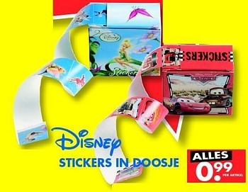 Aanbiedingen Stickers in doosje - Disney - Geldig van 24/03/2012 tot 07/04/2012 bij Zeeman