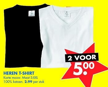Aanbiedingen Heren t-shirt - Huismerk - Zeeman  - Geldig van 24/03/2012 tot 07/04/2012 bij Zeeman
