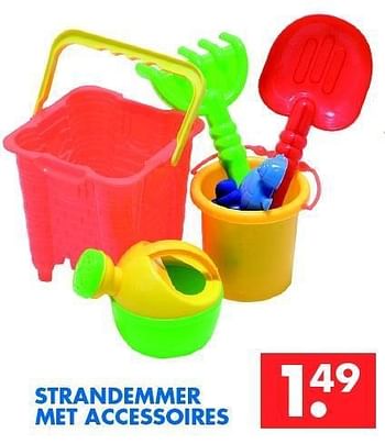 Aanbiedingen Strandemmer met accessoires - Huismerk - Zeeman  - Geldig van 07/04/2012 tot 21/04/2012 bij Zeeman