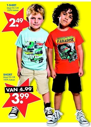 Aanbiedingen T-shirt - Huismerk - Zeeman  - Geldig van 07/04/2012 tot 21/04/2012 bij Zeeman