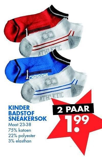 Aanbiedingen Kinder badstof sneakersok - Huismerk - Zeeman  - Geldig van 07/04/2012 tot 21/04/2012 bij Zeeman