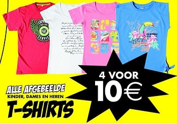 Aanbiedingen Kinder, dames en heren t-shirts - Huismerk - Zeeman  - Geldig van 21/04/2012 tot 05/05/2012 bij Zeeman