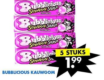 Aanbiedingen Bubblicious kauwgom - Bubblicious - Geldig van 21/04/2012 tot 05/05/2012 bij Zeeman