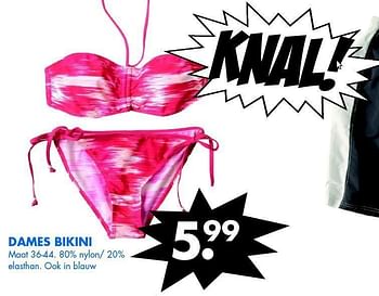 Aanbiedingen Dames bikini - Huismerk - Zeeman  - Geldig van 21/04/2012 tot 05/05/2012 bij Zeeman