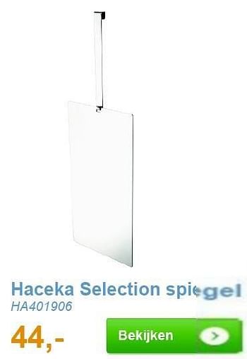 Aanbiedingen Haceka selection spiegel - Haceka - Geldig van 01/12/2013 tot 31/12/2013 bij Sanitairwinkel